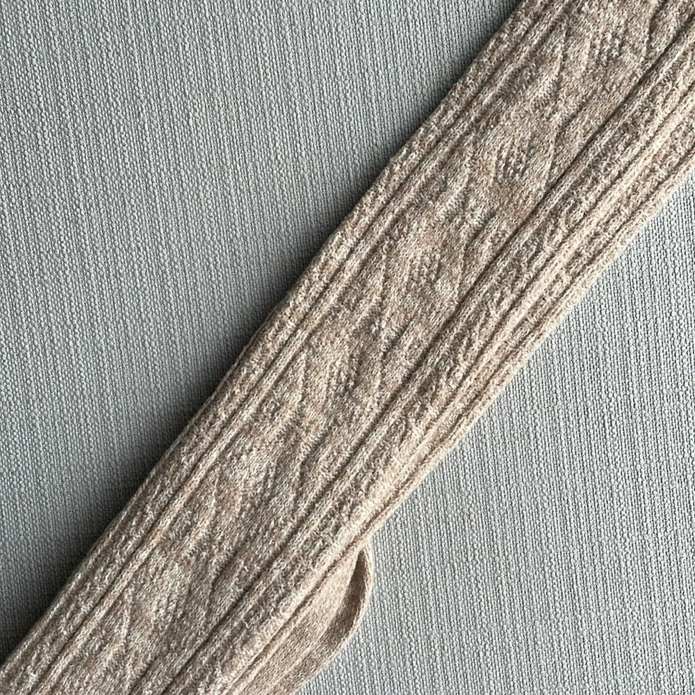 Pudus cozy sweater socks beige one sized mid-calf